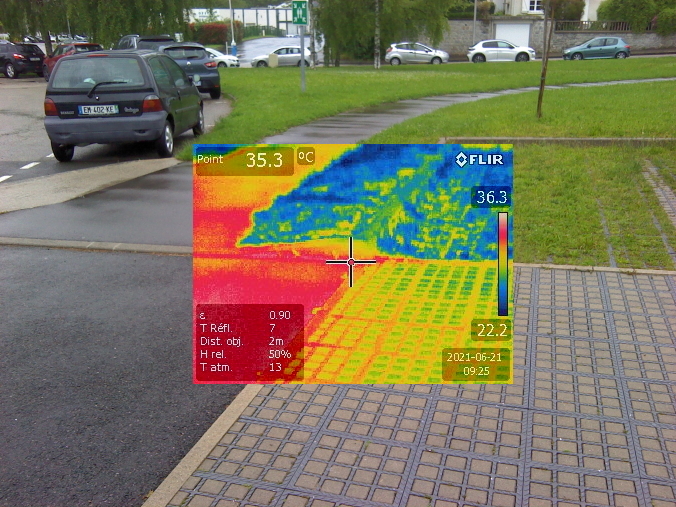 Vue en thermographie infrarouge