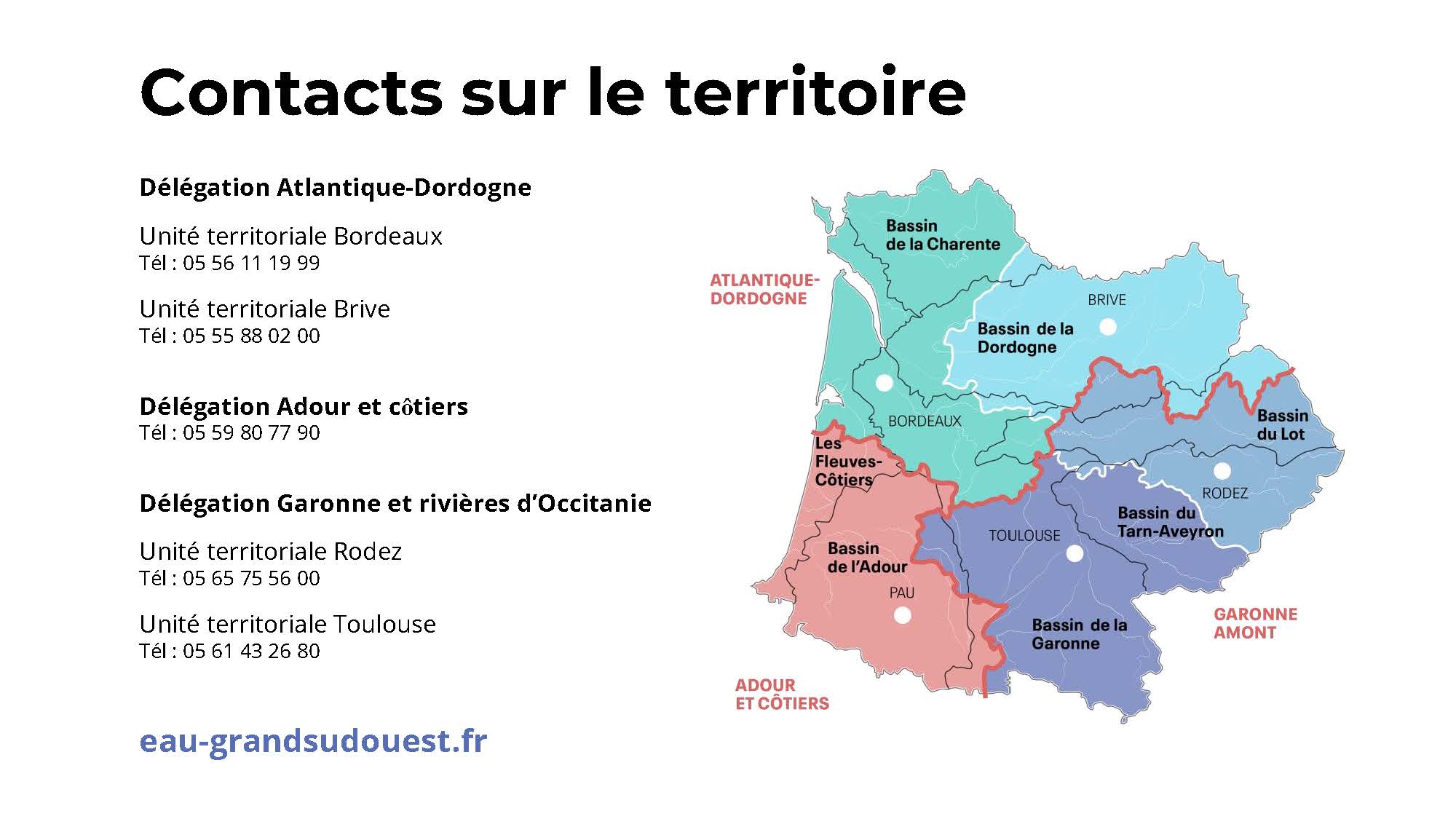 Délégations de l&#039;agence de l&#039;eau Adour-Garonne